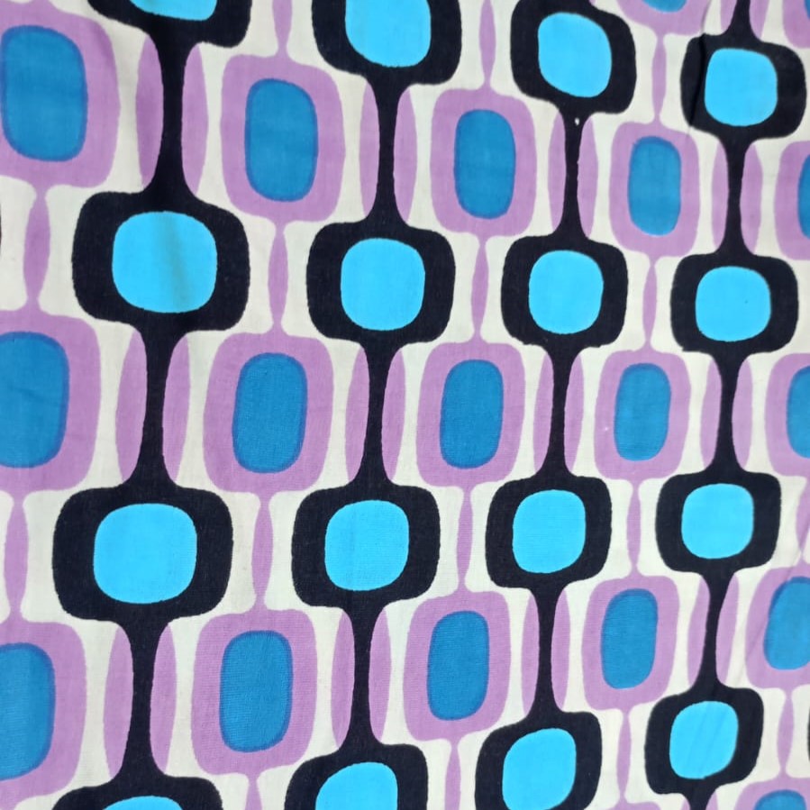 Geometrical Box Print On Cotton Knitted CKPS11