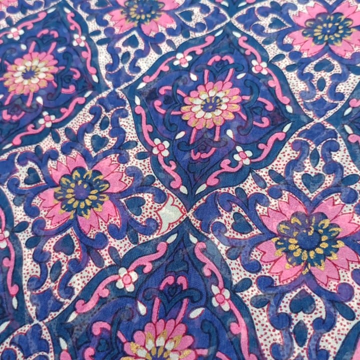 Big Eye Print On Silk Georgette SGPS11