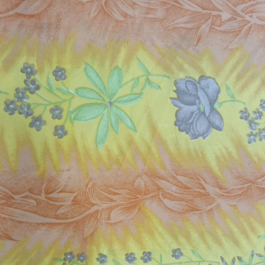 Flower Border Print On Poly Crepe (SS24) PCSP02