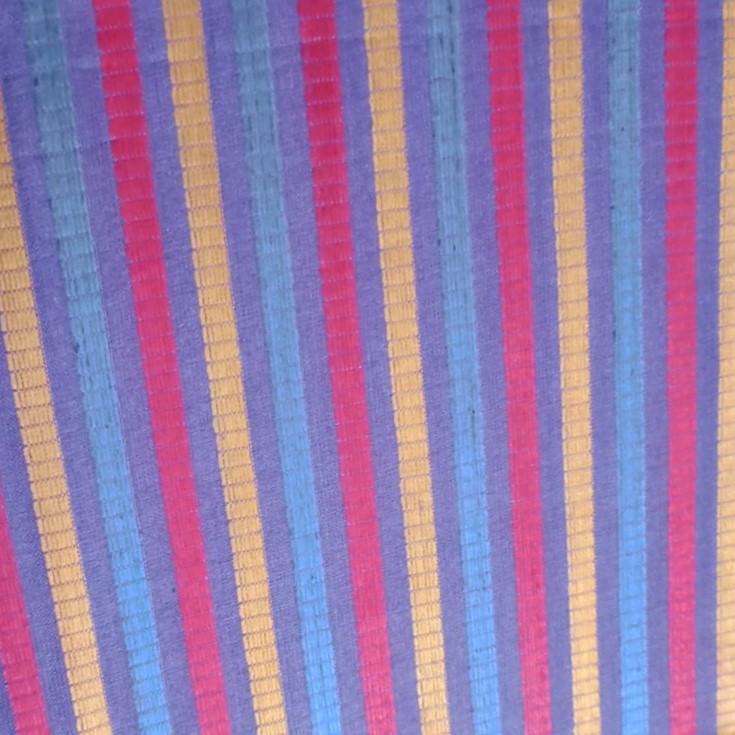 Matka Silk Cotton Stripes Dyed Fabric MSCS11