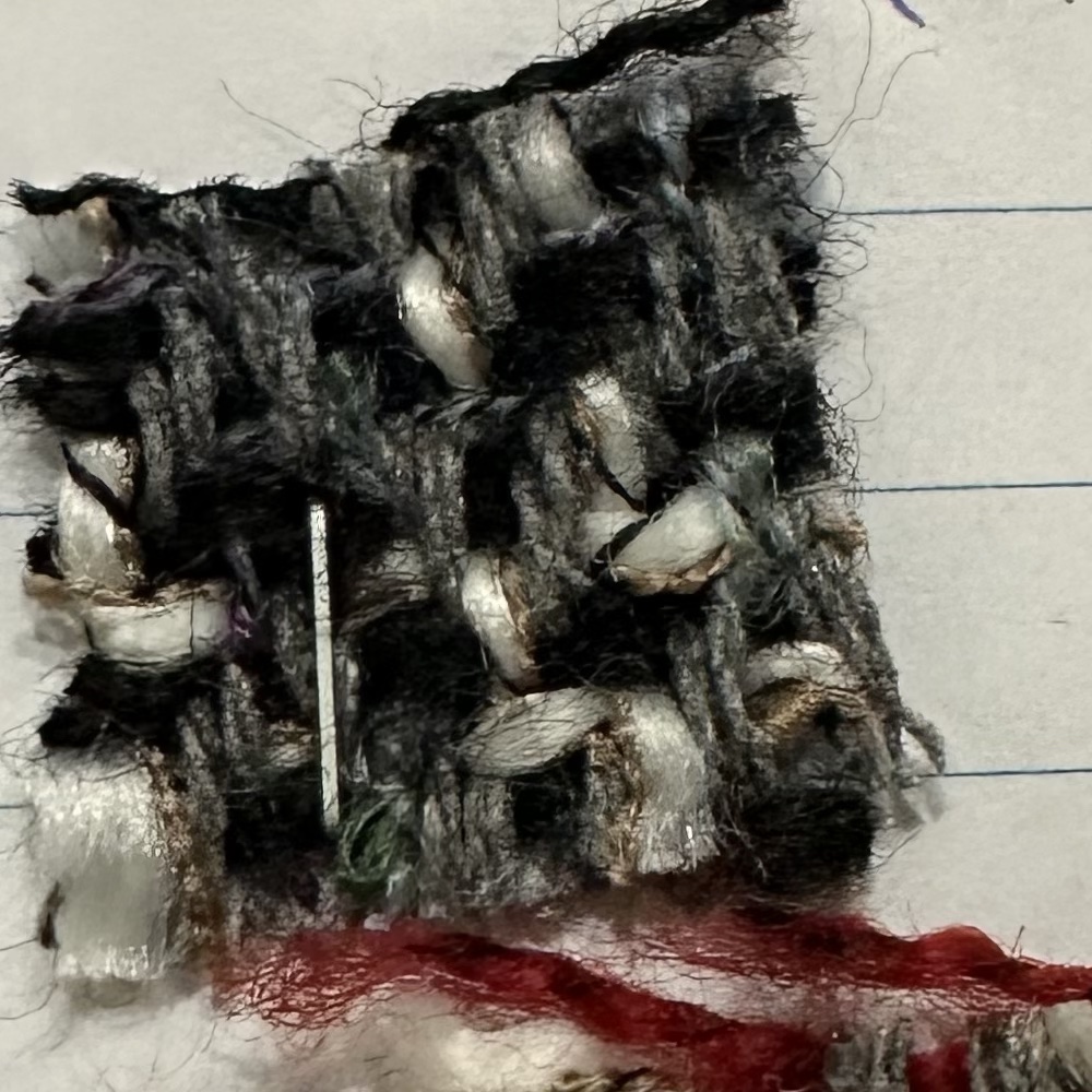 Black Grey Boucle Tweed  