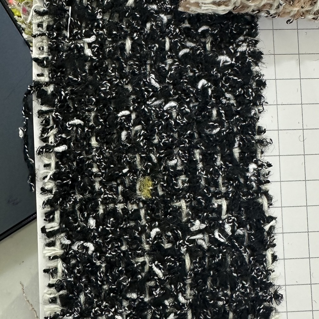 Black Classic French Boucle Tweed