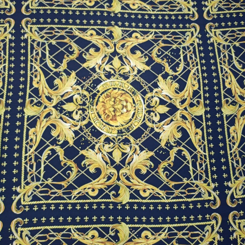 Golden Tiger Pannel Print On Korean Satin (SS24) KSPS131