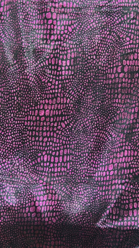  Pink Carbon Lycra Foil Print Fabric (SS25) SFDS104