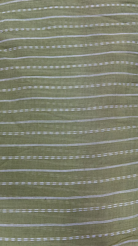 Cotton Dobby Green Yran Dyed Stripe Yarn Dyed Fabric (SS25) SFDS123