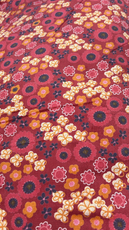 Red Base Flowers Print On Cordura Missoni Fabric (SS25) SFDS125