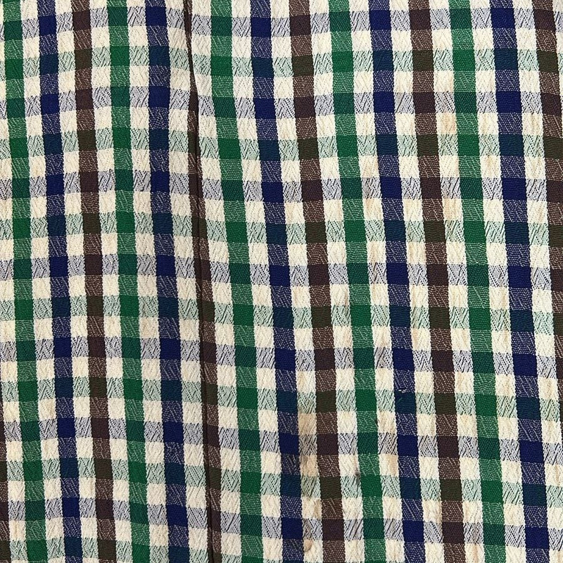 Poly Crepe Check Print (SS25) SFDS235