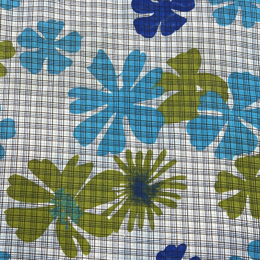 Cotton Check Floral Print