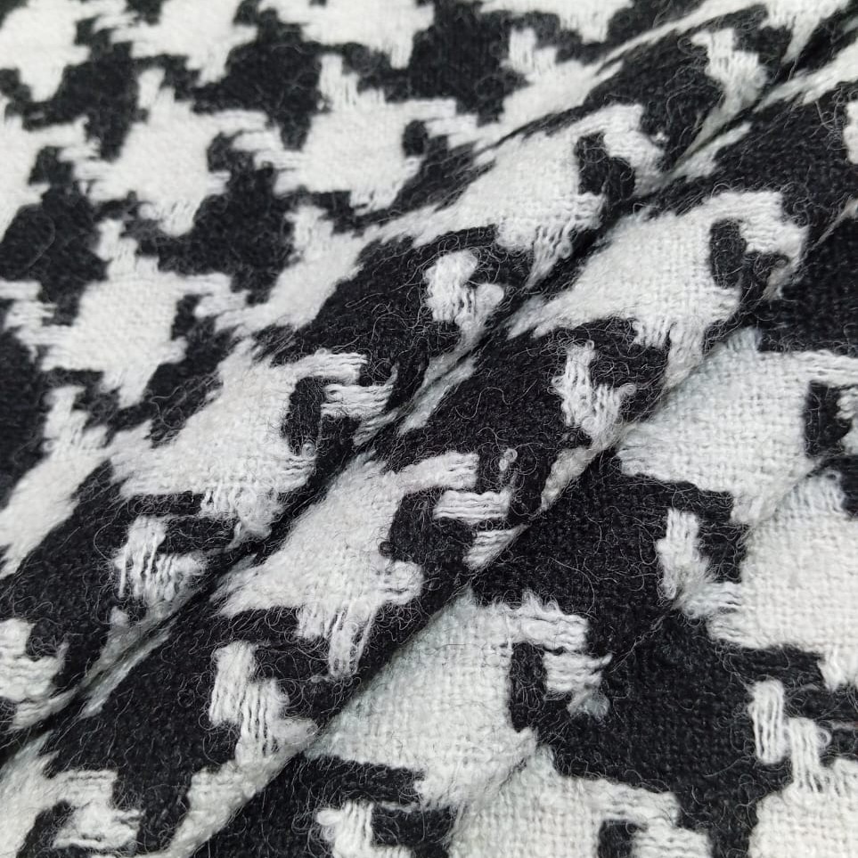 AGT-HNL-49 (Black Big Houndstooth) Tweed