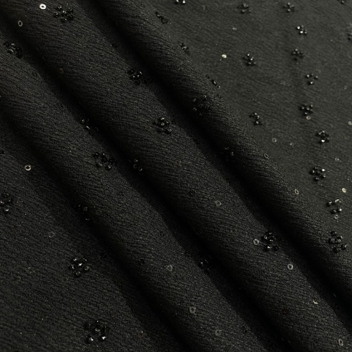 Luxury Tweed (Cutdana All Over Black)