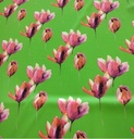 Flying Tulips Garden Print On Banana Crepe S23 BCPS15