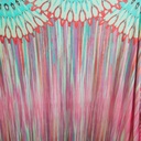 Toto Print (Pink) On Mango Crepe Fabric