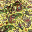 Lemon and Spice Print on Chiffon Lurex