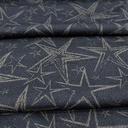 Starry Night - Black & Gold (Crackle Crepe)