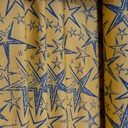 Starry Night - Yellow & Blue (Crackle Crepe)