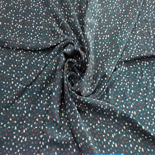 Dancing Dots (Green) Print On Twill Satin (SS24) TSPS07