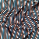Black And Orange Stripes Print On Twill Satin (SS24) TSPS14