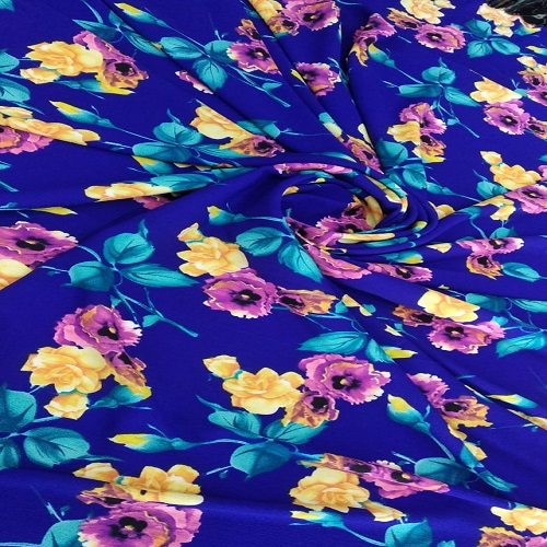 Blooming Sky Print On Snake Crepe S23-SCPS3