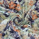 Flower Power Print On Banana Crepe S23 BCPS12