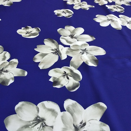 Ivory Floral Print On Banana Crepe S23 BCPS16