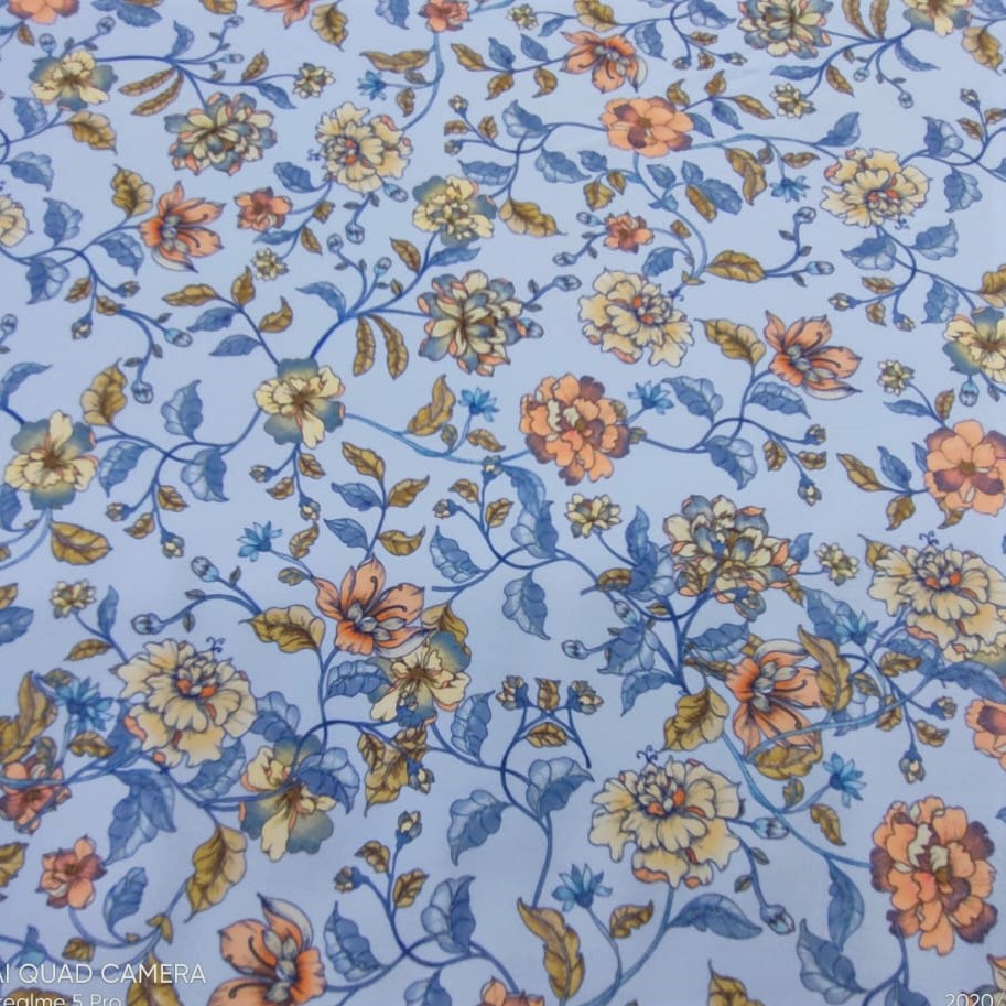 Floral Tribute Print On Royal Georgette (SS20) RGPS26