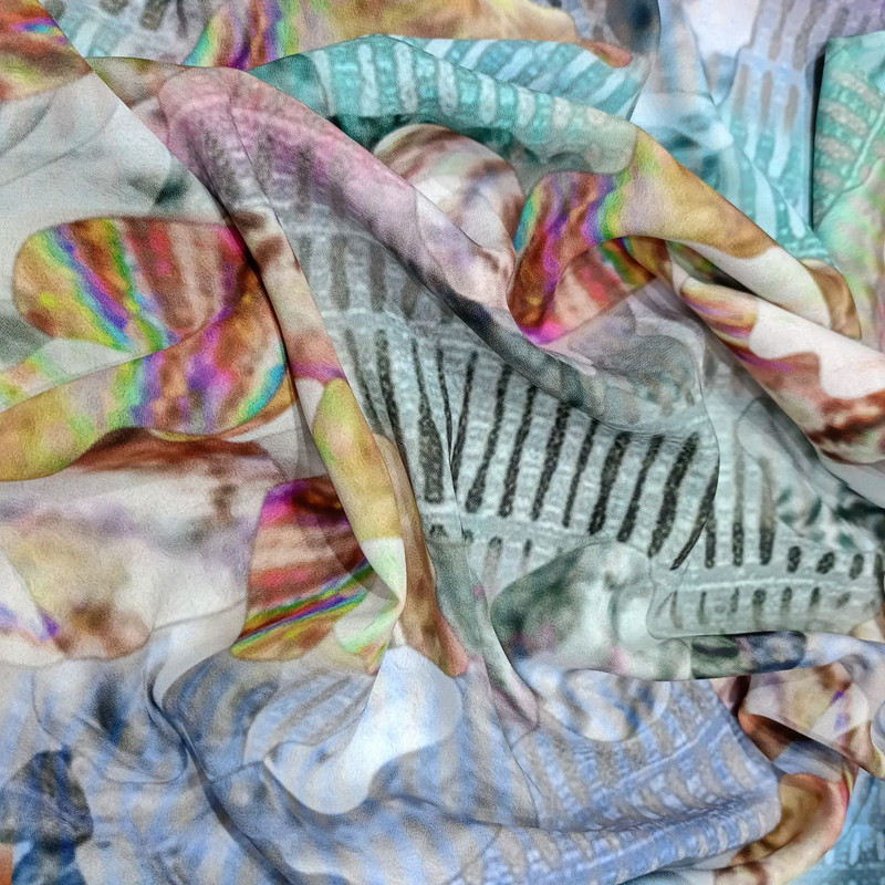 Tropical Escape Print On Royal Georgette (SS20) RGPS18