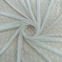 Clip Jacquard Dyed Fabric(Diamond, White)
