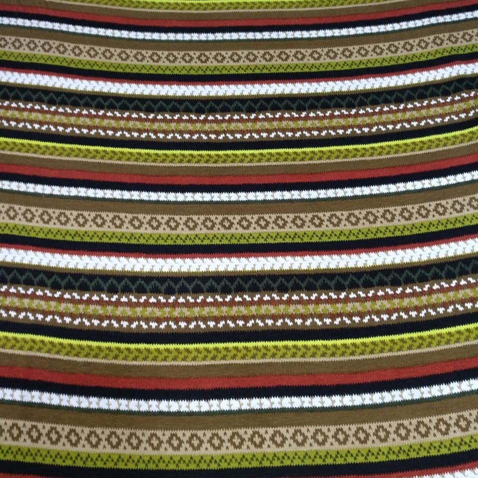 Ethnic Stripes Print on Viscose Knitted  S24 VKPS07
