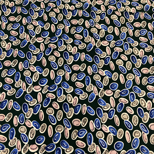 Gemstone Pebbles Print on Pure Silk Satin