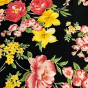 Floral Art Print on Pure Silk Satin