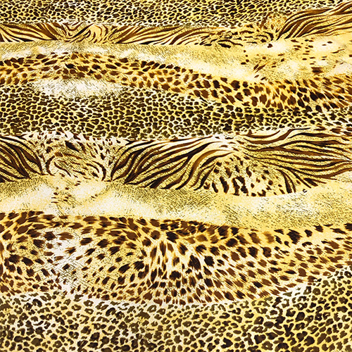 Feline Skin Print on Pure Silk Satin