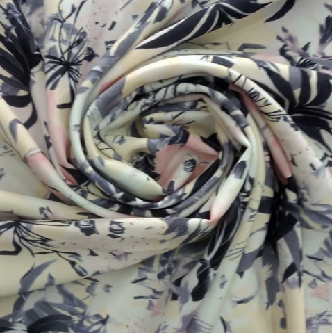 Summer Paradise Print On Banana Crepe S23 BCPS20