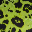 Green Leopard Print On Korean Satin S23-KSPS50