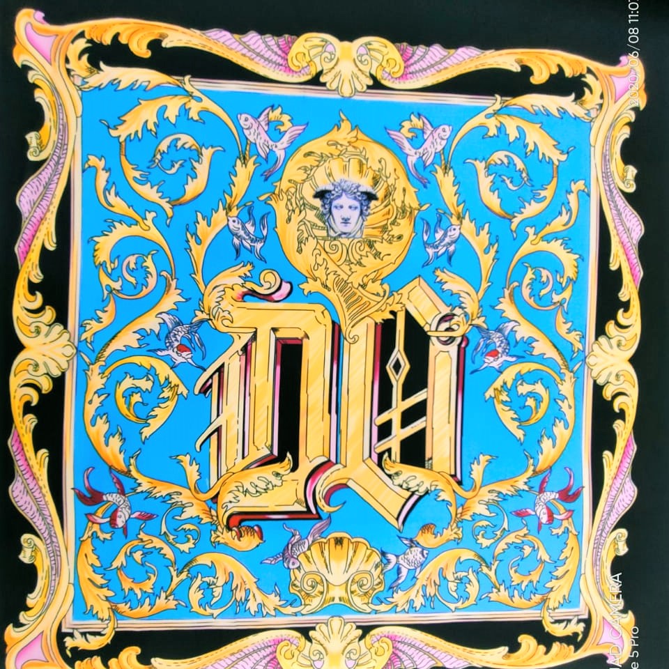 Green Aladin Print On Korean Satin S23-KSPS48