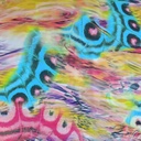 Peacock Far Print On Korean Satin S23 KSPS86