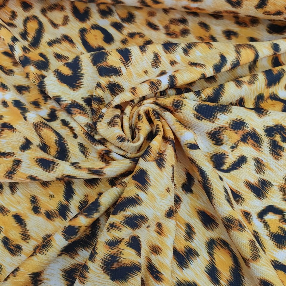Yellow & Black Cheetah Print On Roberto Cavalli  RCPS36