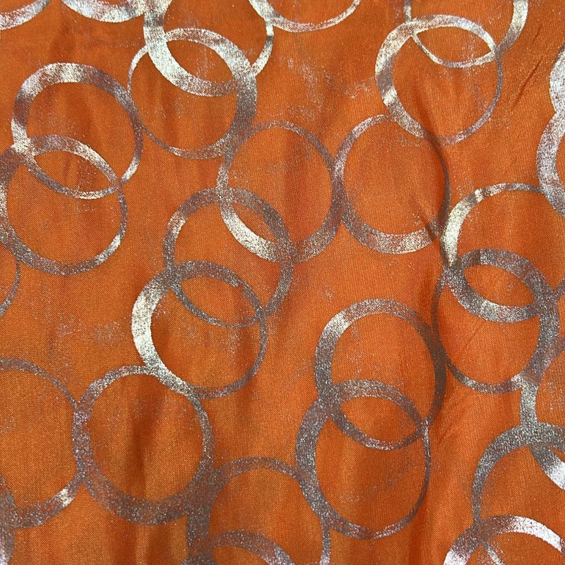 Stripe Print On Poly Silk (SS25) SPPS04