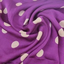 Polka Dots (Purple) Print On Twill Satin (SS24) TSPS01