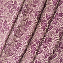 Marroon Leaf Print On Twill Satin (SS24) TSPS12