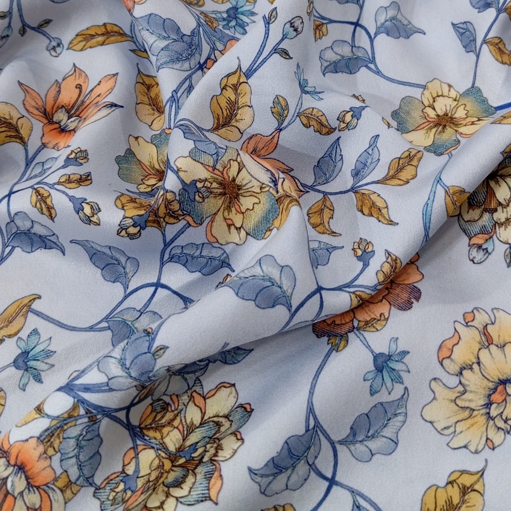 Floral Tribute Print On Sumo Satin S23-SSPS7