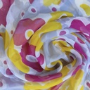 Nursery Flowers Print On Silk Chiffon S23-SCPS10