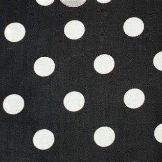 Polka Dots (Black) Print On Twill Satin (SS24) TSPS05