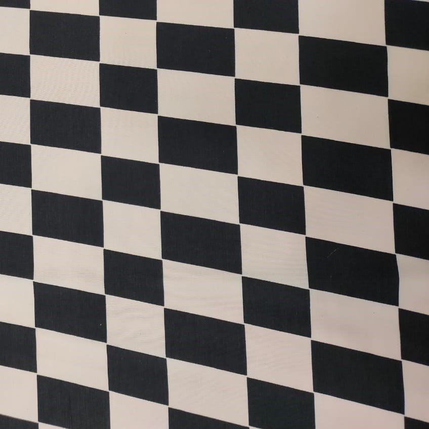 Chess Print On Sandwash Crepe S24 SCPS06