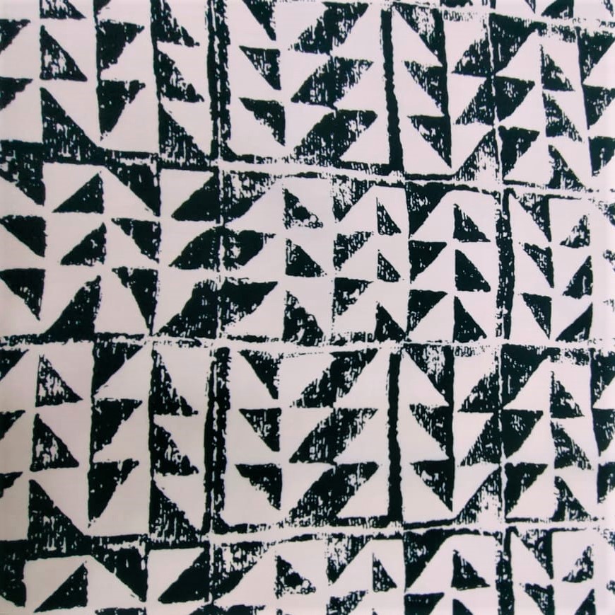 Chevron Artwork Print On Sandwash Crepe S24 SCPS13