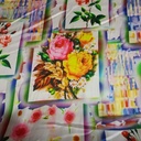 White Window Floral Print On Korean Satin (SS24) KSPS64
