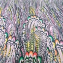 Peacock Far Print On Korean Satin S24 KSPS74