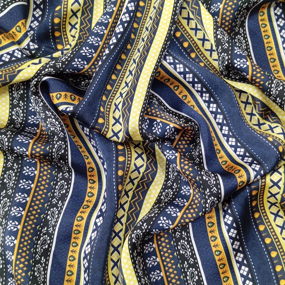 Bohemian Print On Korean Satin S23 KSPS29