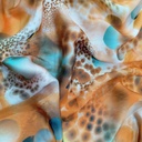 Grapes Tie Dye Print On Korean Satin S23-KSPS46