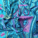 Bohemian Pink Print On Korean Satin S23 KSPS28