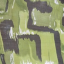 Green Brush Art Print On Silk Chiffon S23-SCPS158